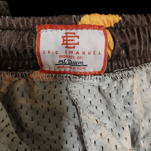 Eric Emanuel Brown and Orange Star Athletic Shorts - Picture 3 of 4